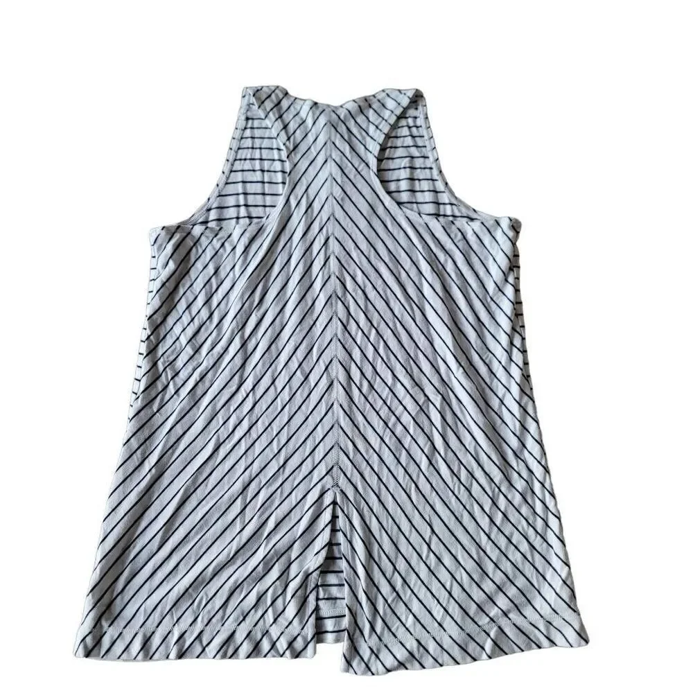 Athleta Girl girls Sz XL 14 white striped Sleeveless top